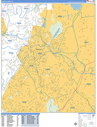 White Plains Wall Map Basic Style 2026